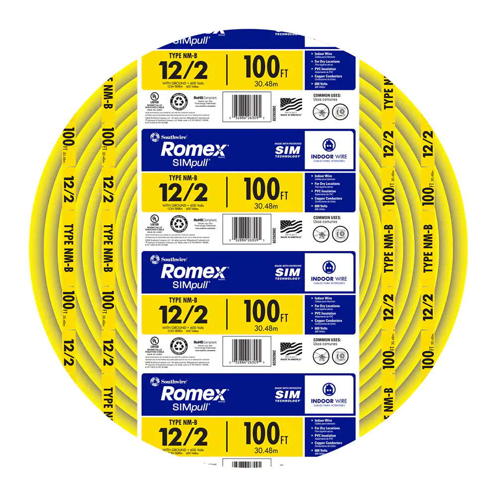 Southwire 100 ft. 12/2 Romex SIMpull NM-B