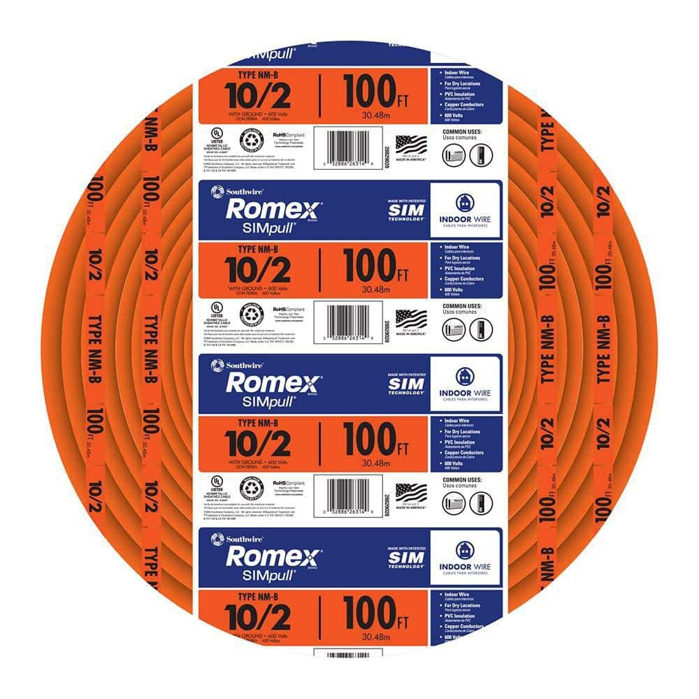 Southwire 100 ft. 10/2 Romex SIMpull NM-B