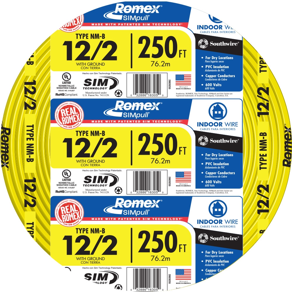 Southwire 250 ft. 12/2 Romex SIMpull NM-B